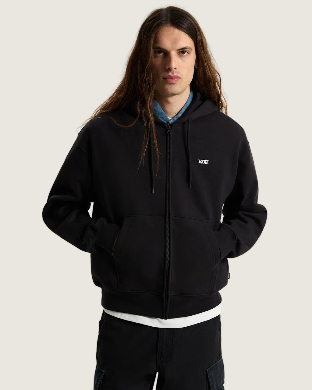 Vans Left Chest Full Zip Black Textil VN0010GGBLK1 - 3
