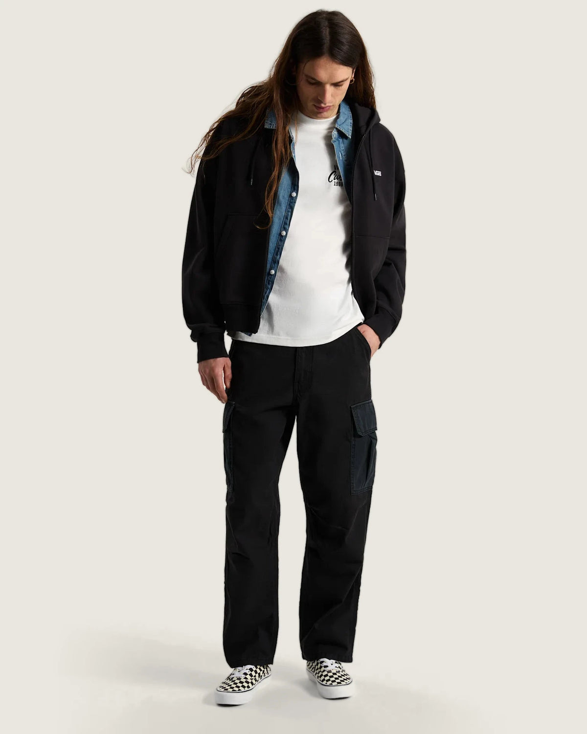 Vans Left Chest Full Zip Black Textil VN0010GGBLK1 - 6