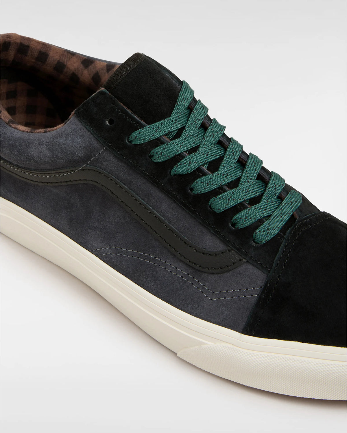 VANS Old Skool PIG SUEDE PLAID GRAY/BLACK VN0A2Z422391M - 4