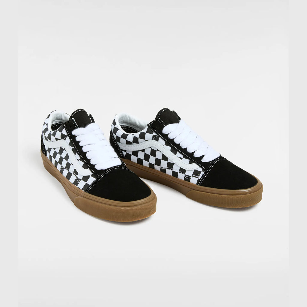 VANS Old Skool Fat Lace Checker BLACK Cipő kép 2
