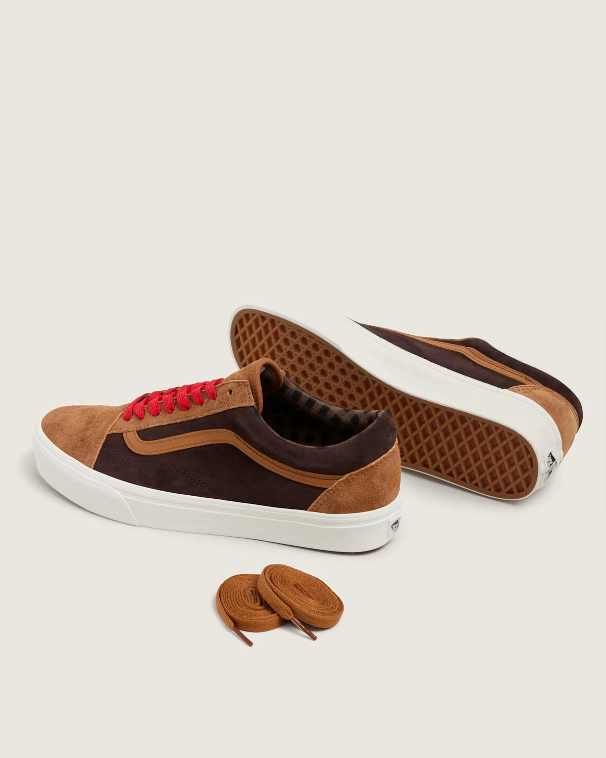 VANS Old Skool PIG SUEDE PLAID GLAZED GINGER Cipő VN0A2Z42N1Z1 - 3