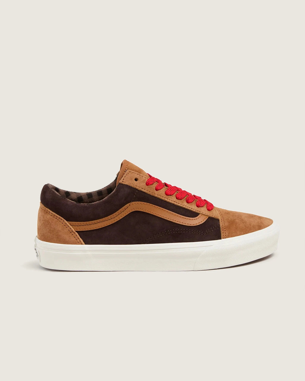 VANS Old Skool PIG SUEDE PLAID GLAZED GINGER Cipő VN0A2Z42N1Z1 - 1