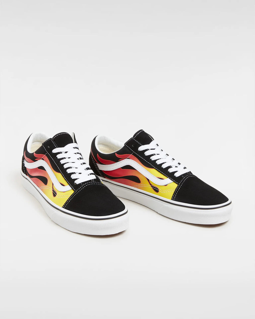 VANS UA Old Skool (FLAME)BLACK/BLACK/TR WHT Cipő kép 2