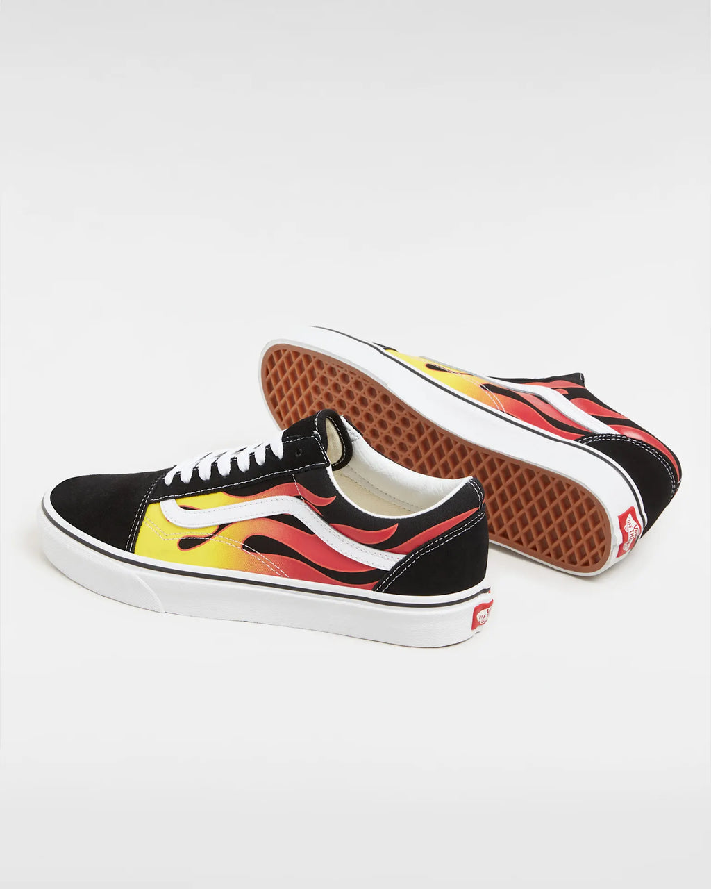 VANS UA Old Skool (FLAME)BLACK/BLACK/TR WHT Cipő kép 3