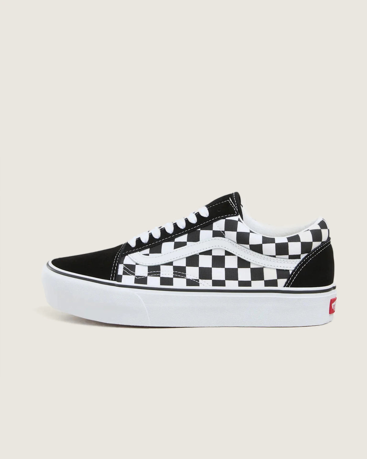 VANS UA Old Skool Platform (CHECKERBOARD) BLK/TR WHT Cipő kép 1