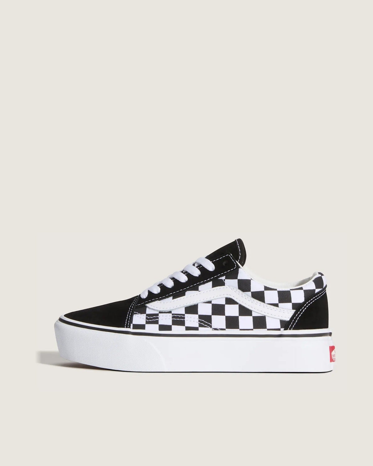 VANS UA Old Skool Platform (CHECKERBOARD) BLK/TR WHT Cipő - 1