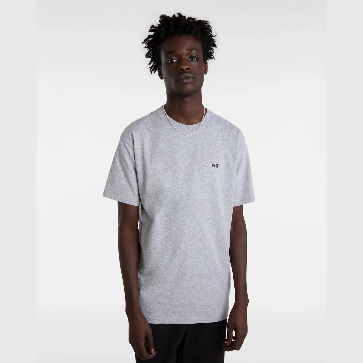 VANS LEFT CHEST LOGO TEE Athletic Heather/Black Póló kép 5