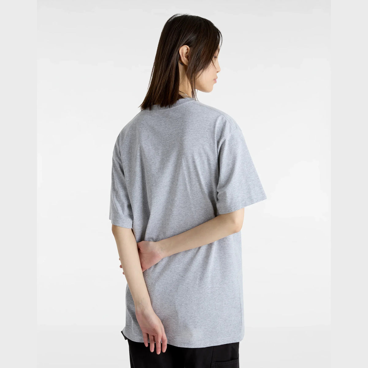 VANS LEFT CHEST LOGO TEE Athletic Heather/Black Póló kép 8