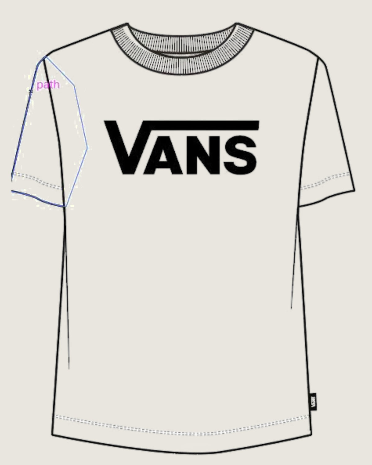 VANS Flying V Crew Tee FLYING V White - 5