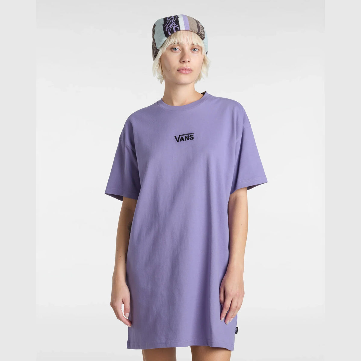 VANS CENTER VEE TEE DRESS Purple Haze Ruha kép 3