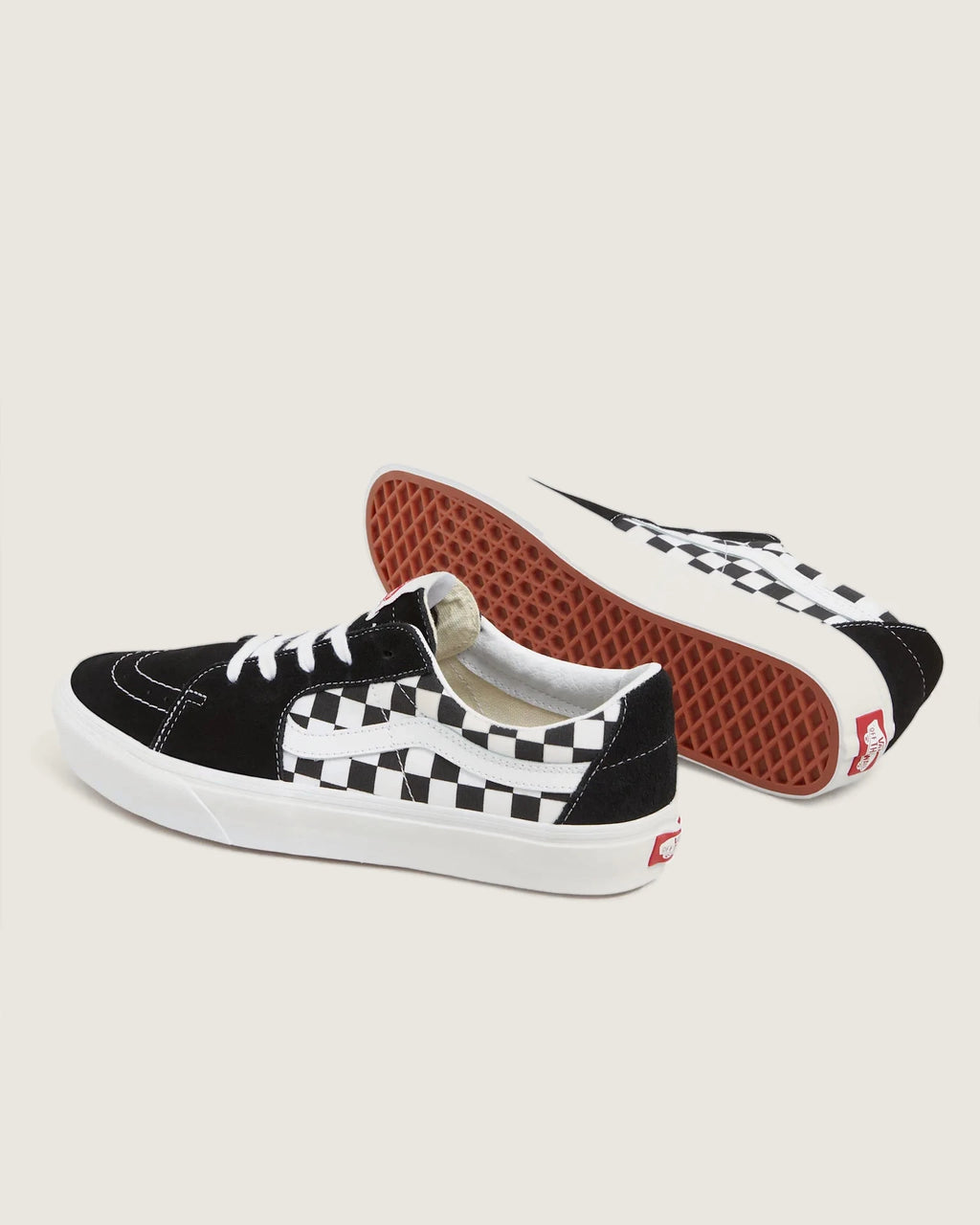 VANS SK8-Low (CANVAS/SUEDE)BLKCHCKRBRD Cipő VN0A4UUK4W71M - 3