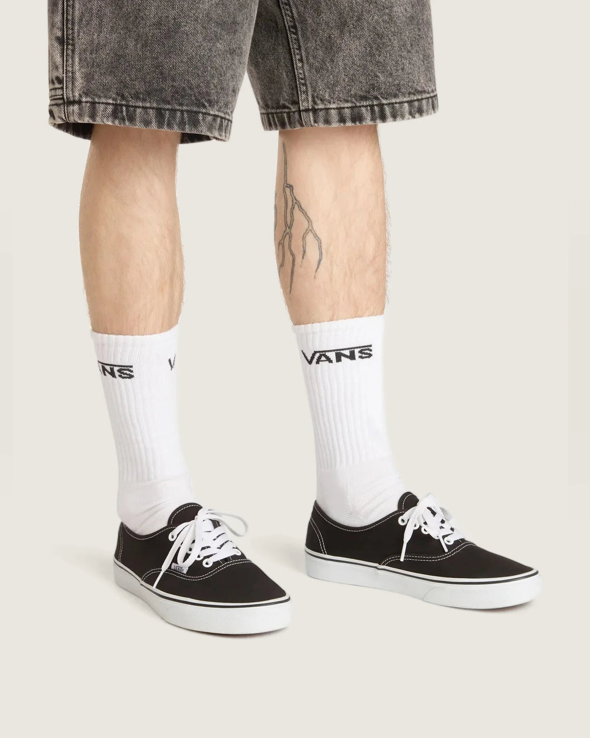 VANS Skate Authentic Black/White Cipő kép 5
