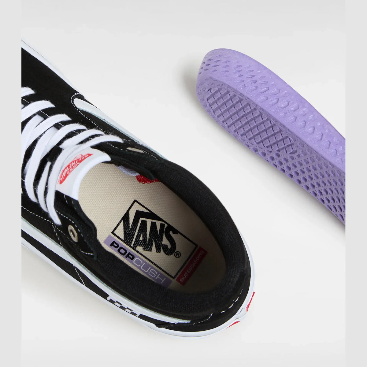 VANS Skate SK8-Hi Black/White Cipő kép 6