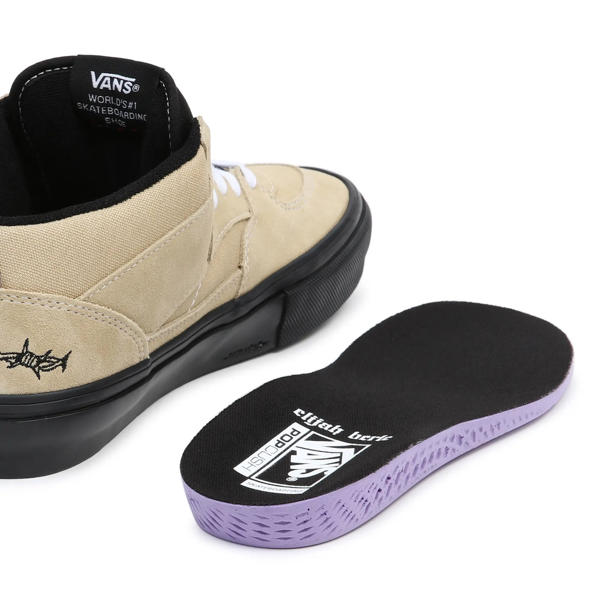 VANS Skate Half Cab ELIJAH BERLE KHAKI/BLACK Cipő kép 9