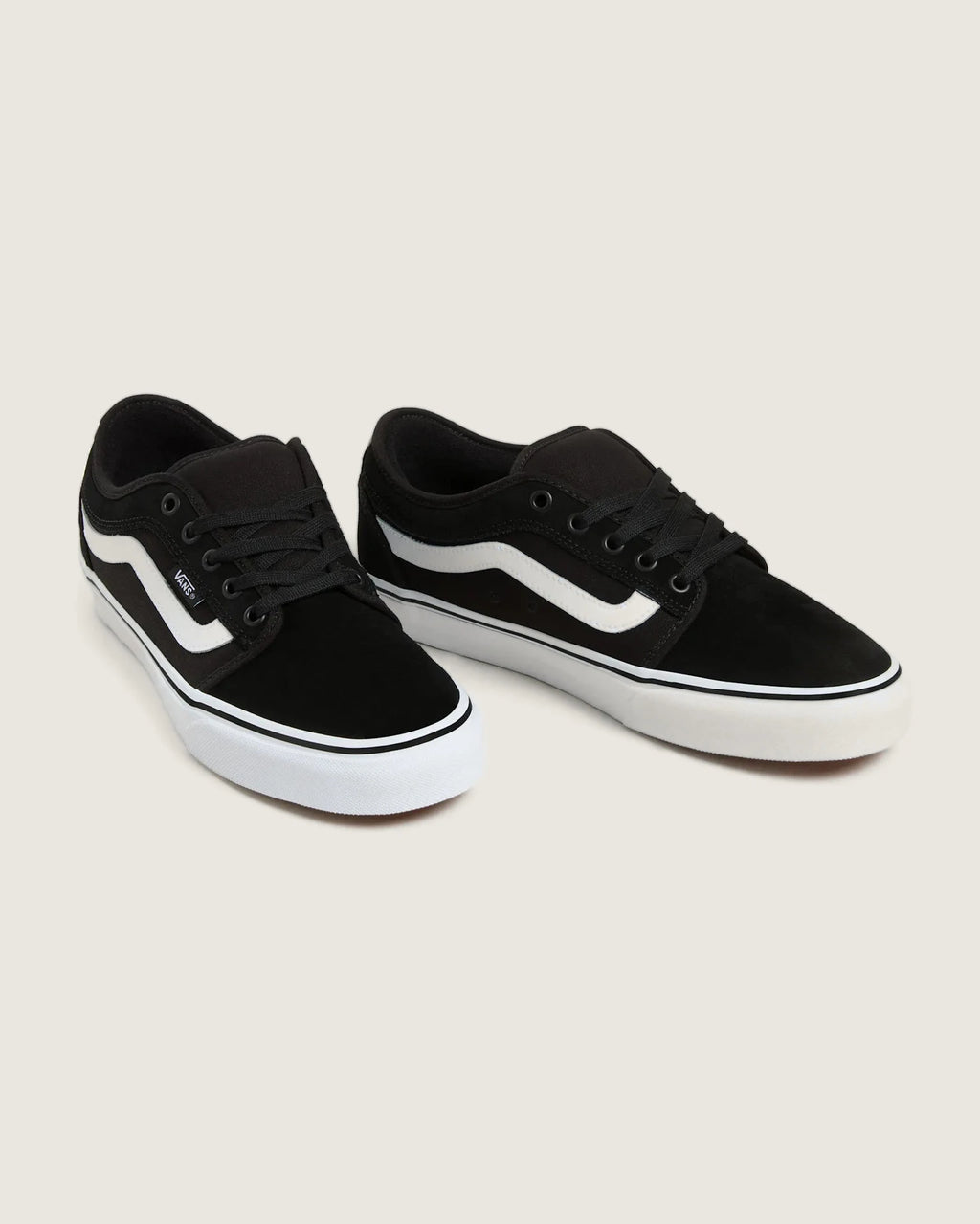 VANS Skate Chukka Low Sidestripe BLACK/WHITE Cipő kép 2