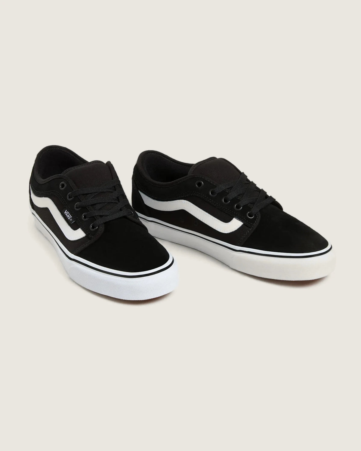 VANS Skate Chukka Low Sidestripe BLACK/WHITE Cipő kép 2