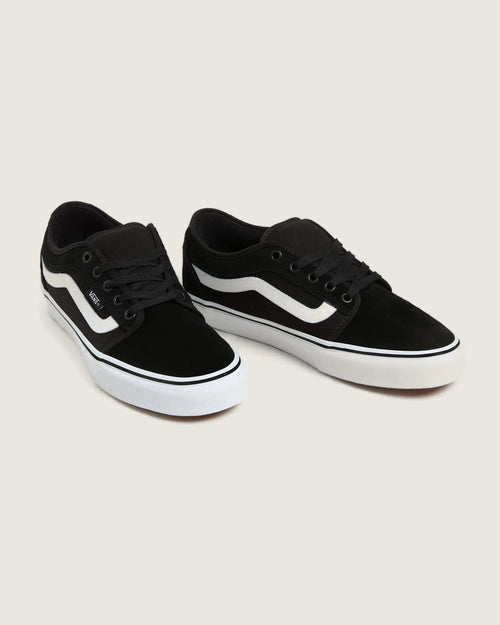 VANS Skate Chukka Low Sidestripe BLACK/WHITE Cipő kép 2