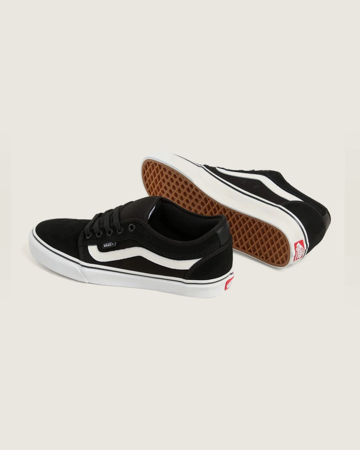 VANS Skate Chukka Low Sidestripe BLACK/WHITE Cipő kép 3