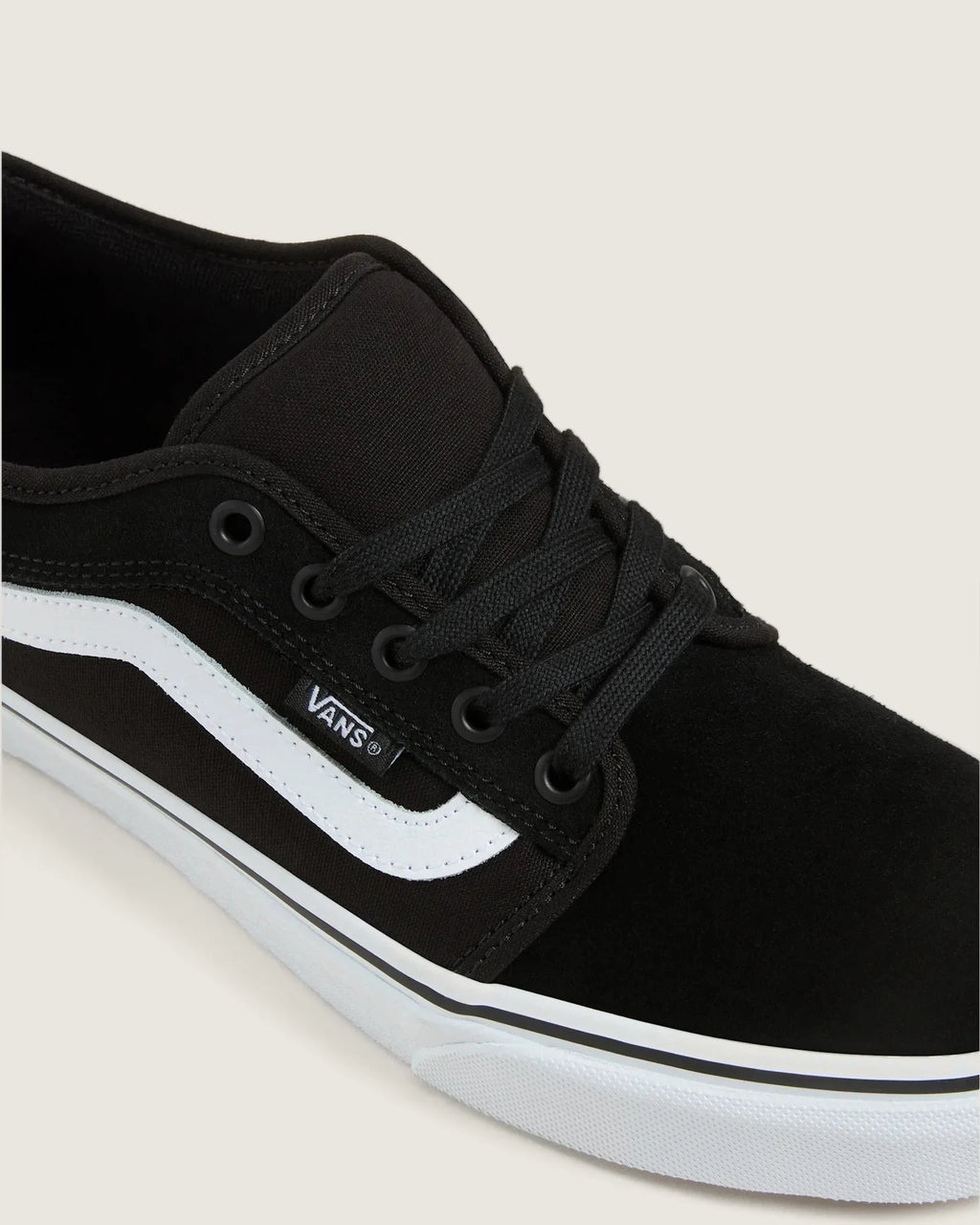 VANS Skate Chukka Low Sidestripe BLACK/WHITE Cipő kép 4