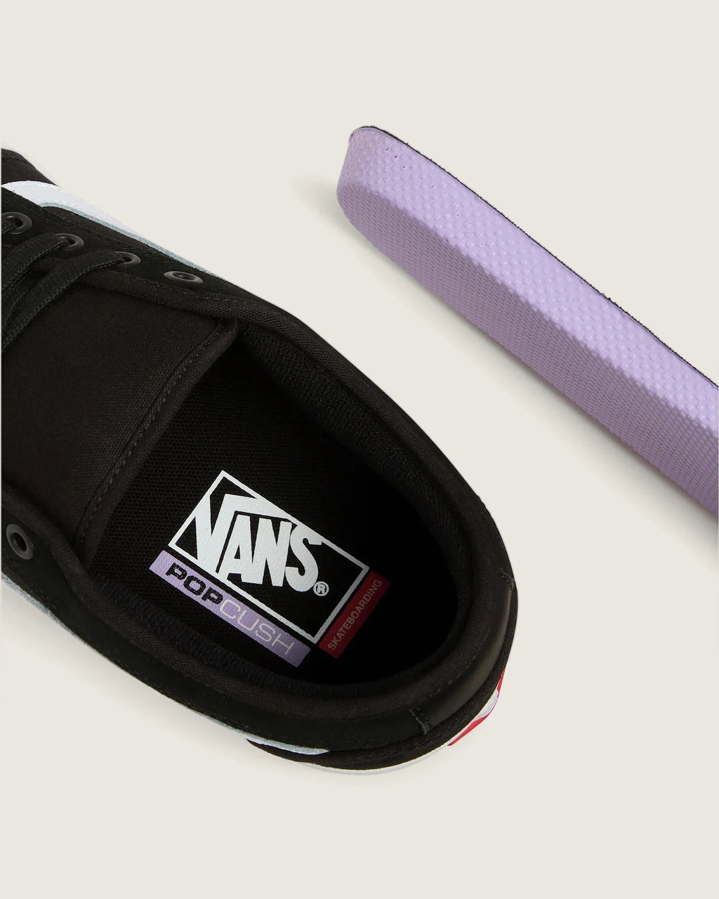 VANS Skate Chukka Low Sidestripe BLACK/WHITE Cipő kép 6