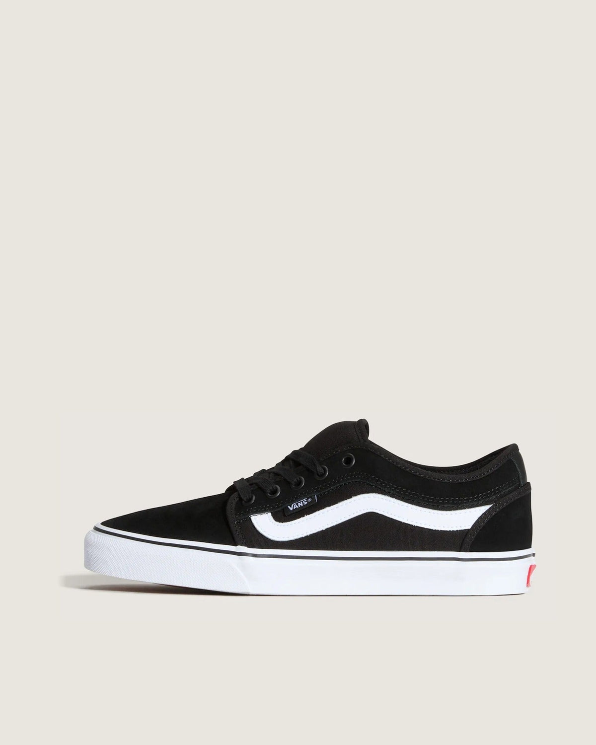 VANS Skate Chukka Low Sidestripe BLACK/WHITE Cipő - 1